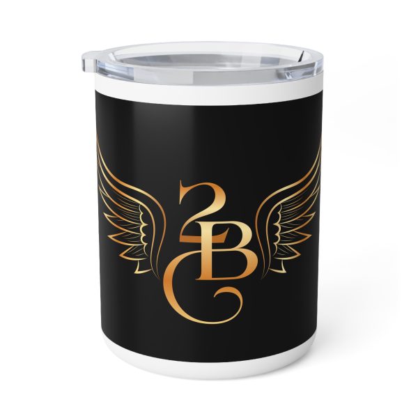 Gold Winged Monogram BC Insulated Mug | 10oz Travel Tumbler