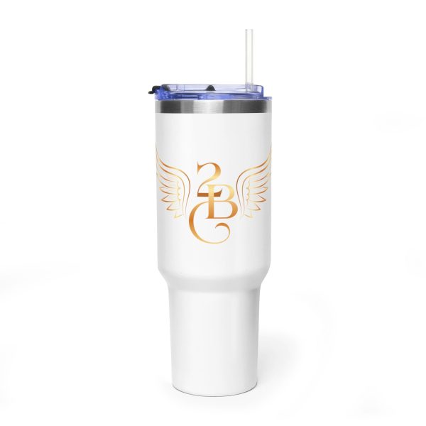 Gold Winged Monogram BC Tumbler | 40oz Vacuum Thermal Tumbler