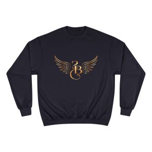 Gold Winged B Monogram Champion Sweatshirt | Angel Wings Logo