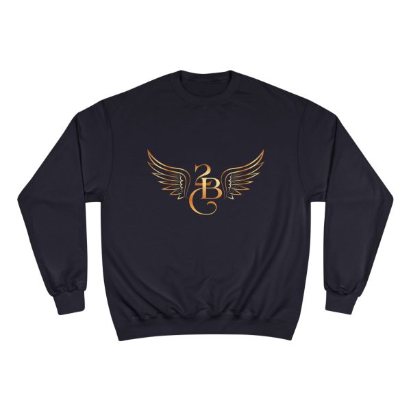 Gold Winged B Monogram Champion Sweatshirt | Angel Wings Logo