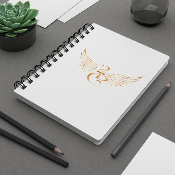 Gold Winged Monogram Journal | Spiral Bound Notebook