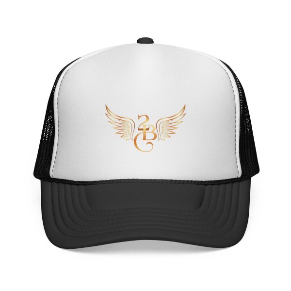 Gold Winged Snake Logo Trucker Cap | Embroidered Mesh Hat